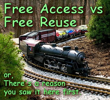 Free Access Vs Free Reuse. Note: The photo has nothing to do with the content of the article. We just thought it was a nice photo.