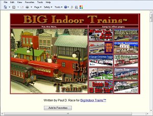 The BigIndoorTrains.com site came about as a result of many reader questions about On30 and O gauge trains, as well as Christmas Villages.