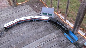 Lionel's G Gauge Polar Express. Click to see a bigger photo.