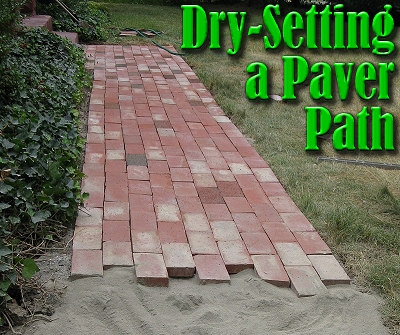 Dry-Setting a Paver Path