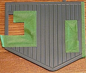 Use short rectangles to make certain that the rest of the outside edges of the arch are covered.  Click for bigger photo