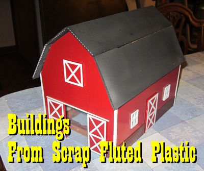 Buildings from Scrap Fluted Plastic