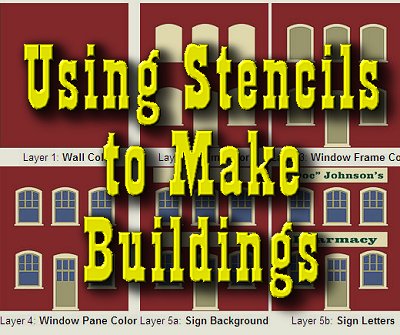 Using Stencils To Make Building Fronts