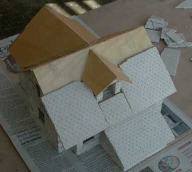 farmhouse with partial roof