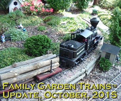 October, 2015 Update from Family Garden Trains<sup><small>TM</small></sup>.  This is a view of Dan and Katy Hills railroad, taken September, 2005.  Click to see a bigger version of this photo. 