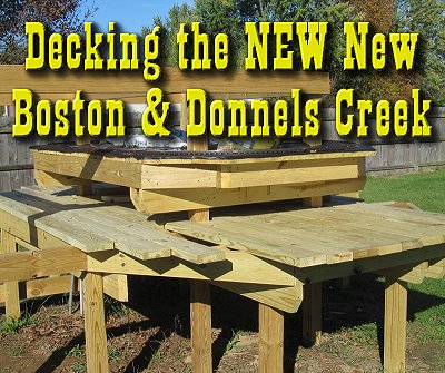 The hard part of decking for the middle layer of the NEW New Boston and Donnels Creek railroad is complete.  Click for bigger photo.