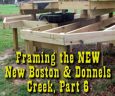 The framing for the middle layer of the NEW New Boston and Donnels Creek railroad is complete.  Click for bigger photo.
