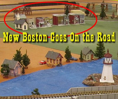 Our New Boston and Donnels Creek buildings didn't get to come out and play this year because of the move. But a train show close by gave them the opportunity to give joy to countless strangers.