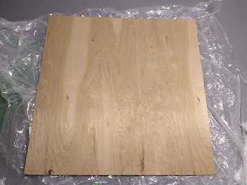 The underlayment I was going to use for my chalkboard, once two inches was sliced off the damaged end.  Click for bigger picture.