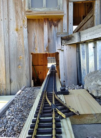 The ROW's passage through the train shed, shown from the east side.  Click for bigger photo.