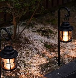 A stock photo of these lanterns installed the way they're <i>supposed</i> to be installed.