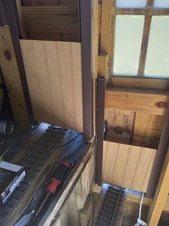 Two of the 'doors' slid into place as seen from the inside. Click for bigger photo.