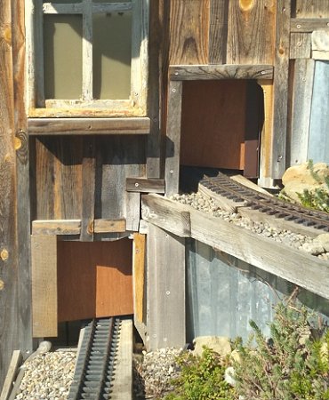 Two of the 'doors' slid into place as seen from the outside.  Click for bigger photo.