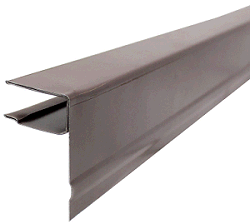 Alluminum F channel for attaching soffits to buildings that are going to be vinyl sided.  Click for bigger photo.