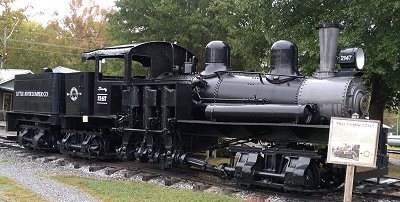 The Little River Railroad's standard gauge shay.   Click for bigger picture.