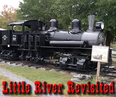 In mid-October, 2023 we stopped briefly by Townsend, TN's Little River Railroad museum.  This is the Shay they were restoring the first two times we stopped. Click for bigger photo.