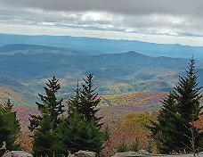 One of the many stunning views from Grandfather Mountain.  Click for bigger photo.