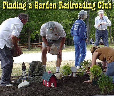 Finding a Garden Railroading Club. This photo shows members of the Northern Ohio Garden Railway society helping with a demonstration at Holden Arboretum in 2007. Click for bigger photo.