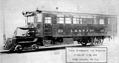 The Lewisburg, Milton & Watsonville Passenger Railway rail bus, built in 1921 for a PRR-owned traction line.  Click for bigger photo.