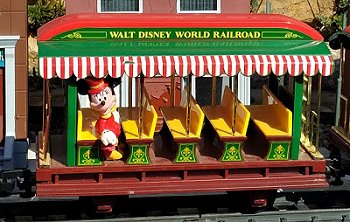 Two Disney-labeled trains were built by EZ-Tec back in the pre-remote days.  Click to see an article on the subject.