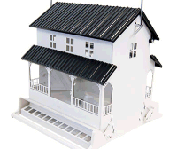 Heritage Farms' metal 2-story house bird feeder.  Might be useful with some doctoring.  Click to see on Amazon.